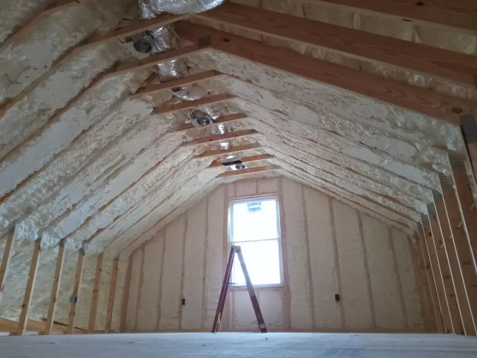 Spray foam roofing application for Crawl Space Insulation project in Middle Paxton